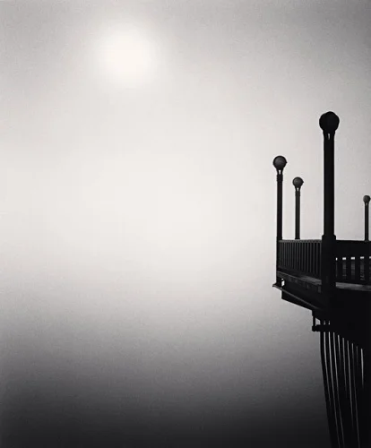 Foggy Bridge Dramatic Atmospheric Minimalist