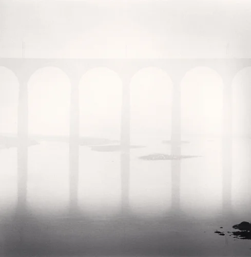 Foggy Bridge Dramatic Atmospheric Minimalist