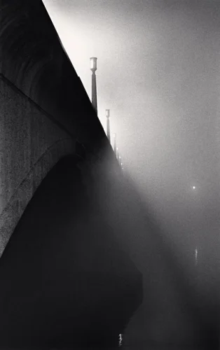 Foggy Bridge Dramatic Atmospheric Cityscape
