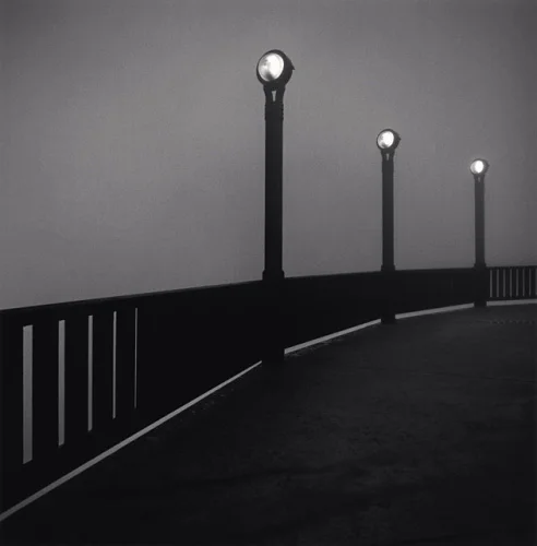 Foggy Bridge Dramatic Atmospheric Minimalist