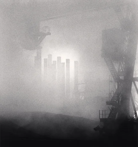 Foggy Industrial Structure Minimalist High Contrast Mysterious