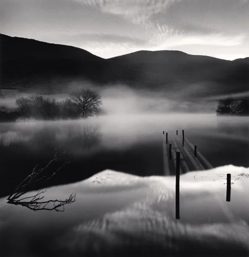 Foggy Landscape Dramatic Atmospheric Mysterious High Contrast