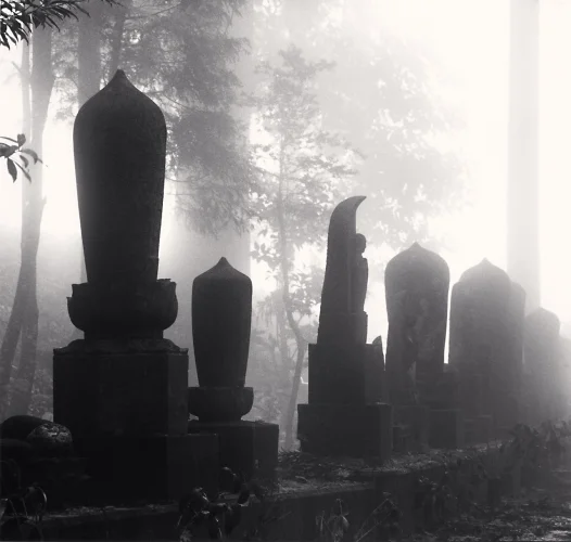 Foggy Monument Silhouetted Dramatic Mysterious Atmospheric