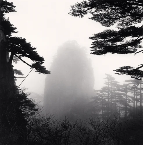 Foggy Mountain Dramatic Textured High Contrast Mysterious Nature