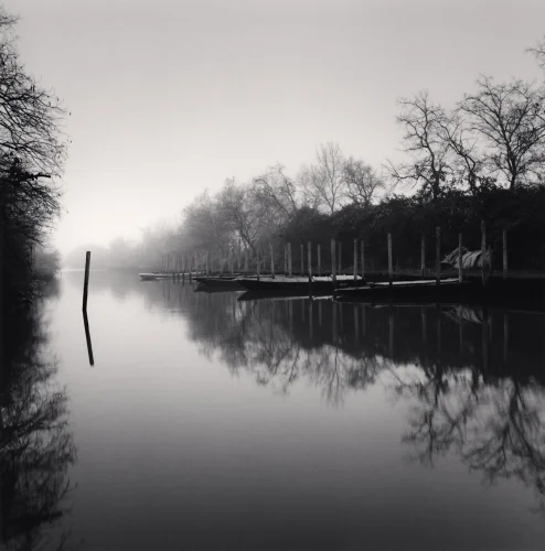Foggy River Reflections Dramatic Atmospheric Nature