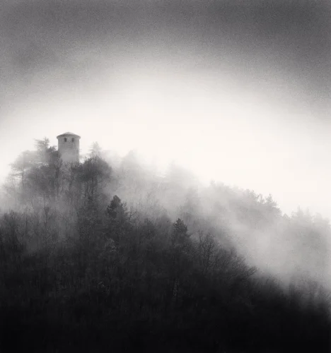 Foggy Tower Dramatic Atmospheric Landscape