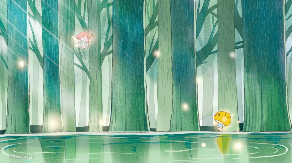 Forest Fairy Child Green Blue Whimsical