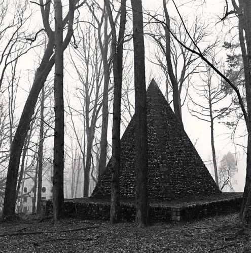 Forest Pyramid Foggy Dramatic Textured High Contrast Mysterious