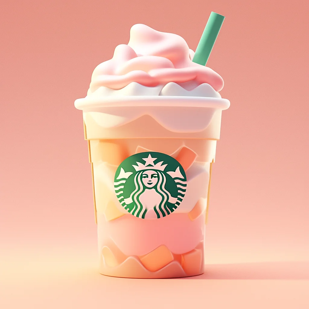 frappuccino cartoon Starbucks cute coffee lovely 3D game icon