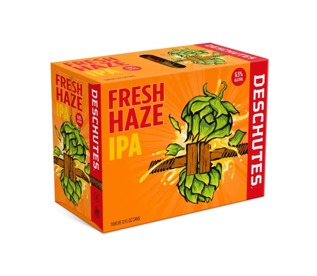 Fresh Haze IPA Orange Yellow Packaging