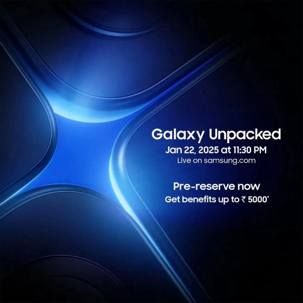 Galaxy Unpacked Samsung Event Blue Dark