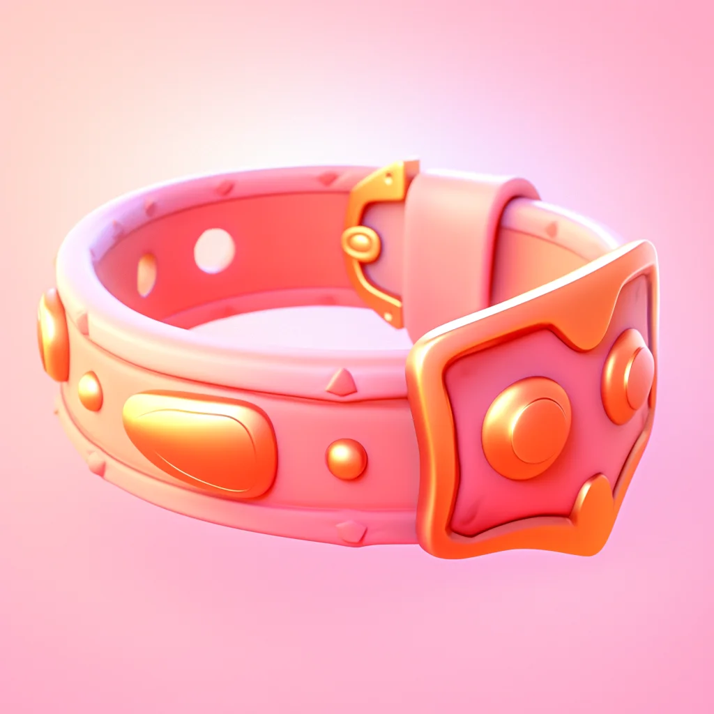 game icon lovely 3D belt golden cute cartoon