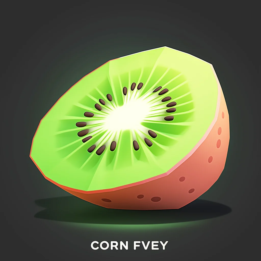 game icon lovely 3D kiwi fruit cute cartoon