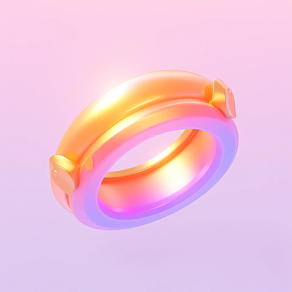 game icon lovely 3D ring golden cute cartoon