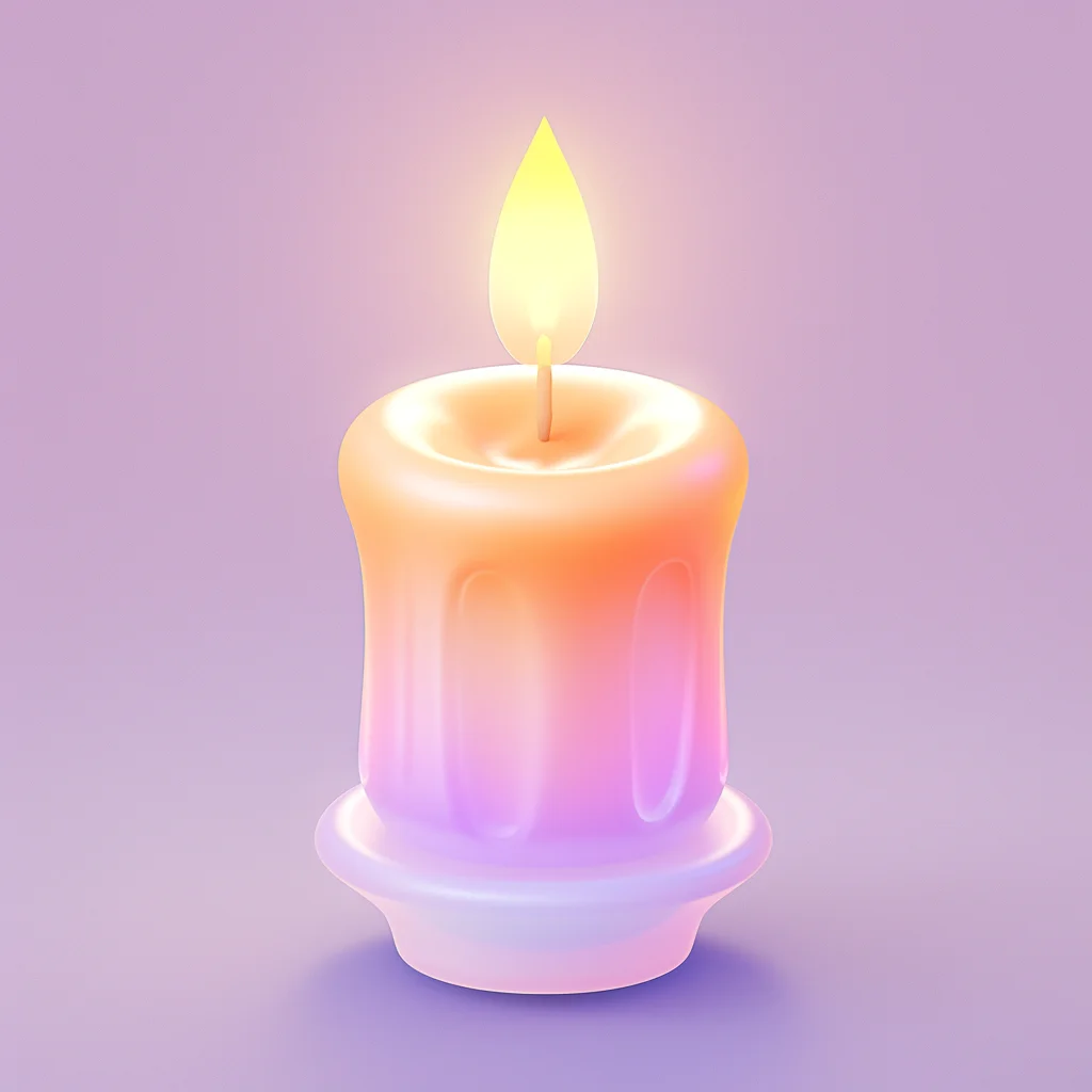 game icon lovely candle cartoon cute 3D