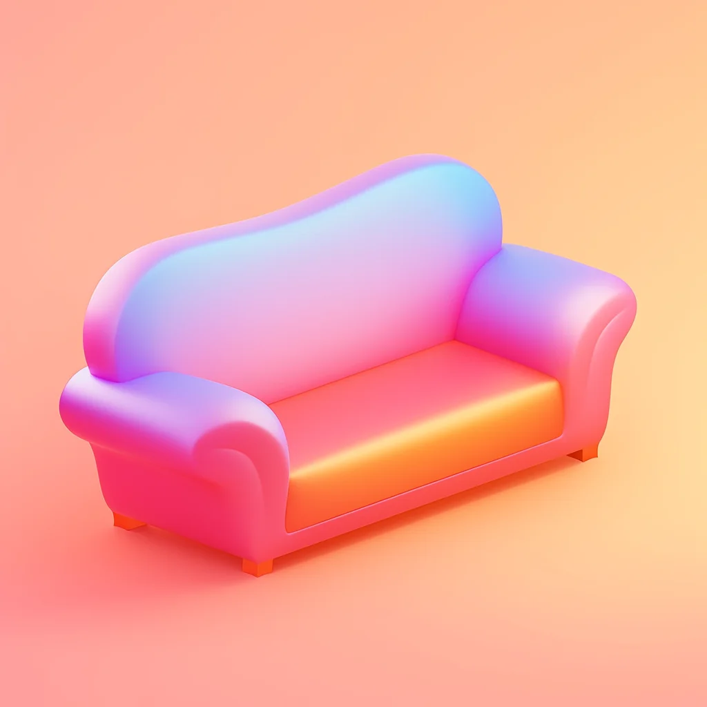 game icon lovely sofa cartoon cute 3D