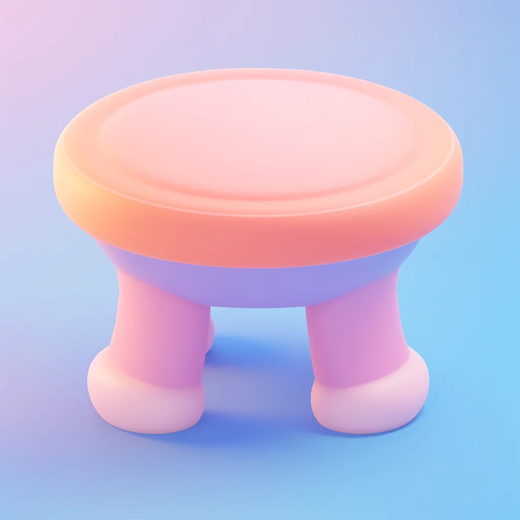 game icon lovely stool cartoon cute 3D