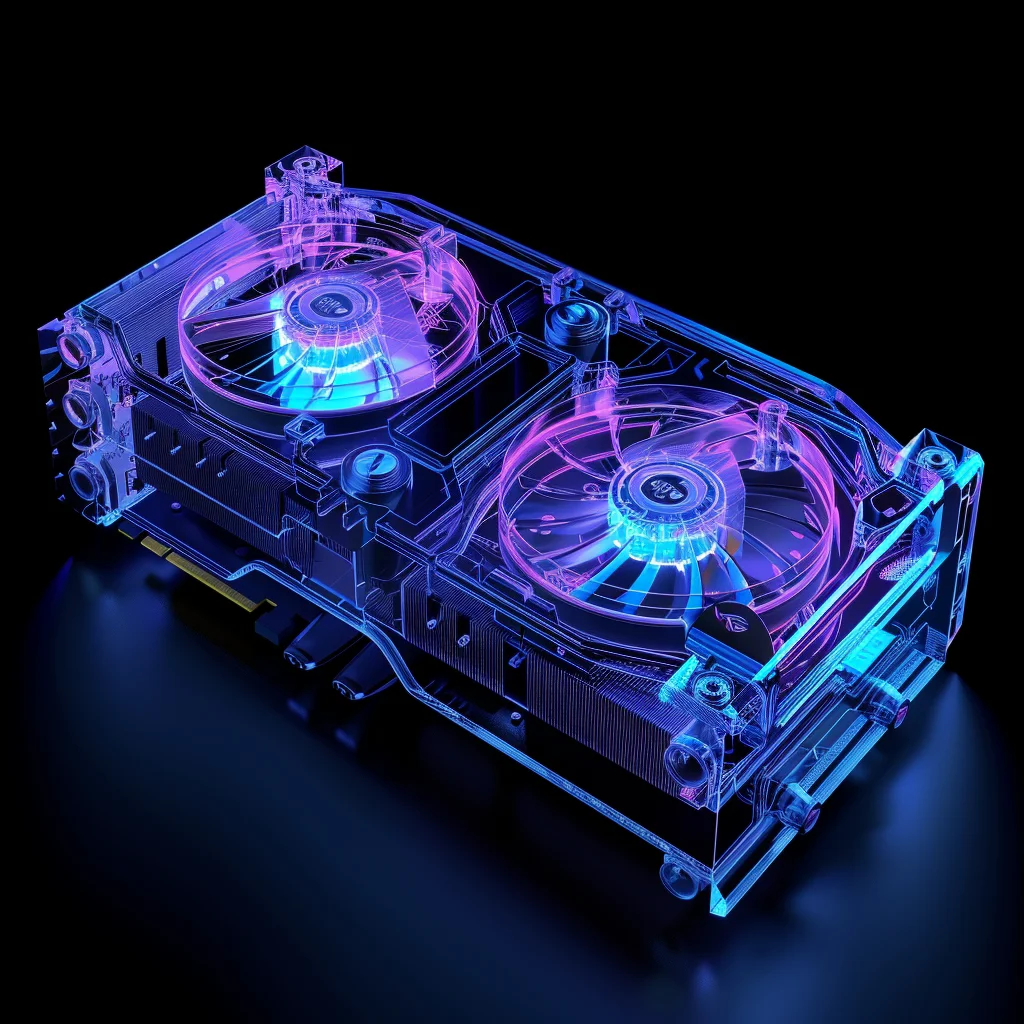 GeForce GPU NVIDIA structure card blue 3D graphics transparent