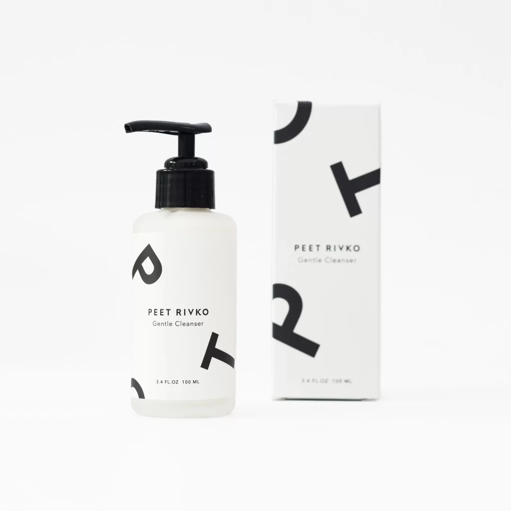 Gentle Cleanser Bottle White Pump Dispenser Skincare