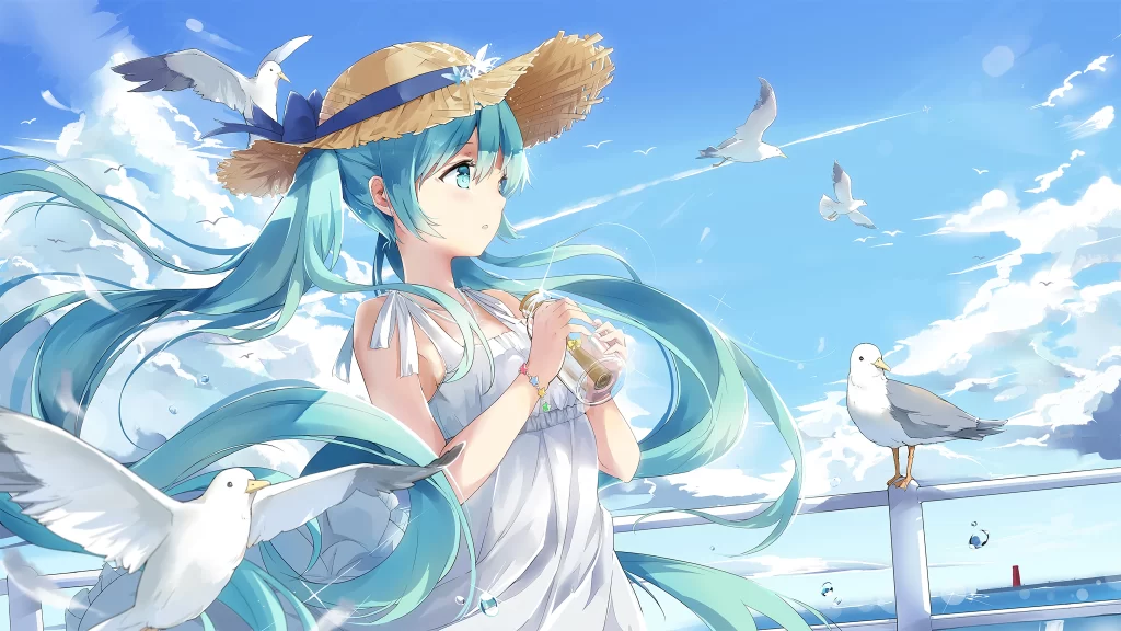 Girl Blue White Summer Fantasy