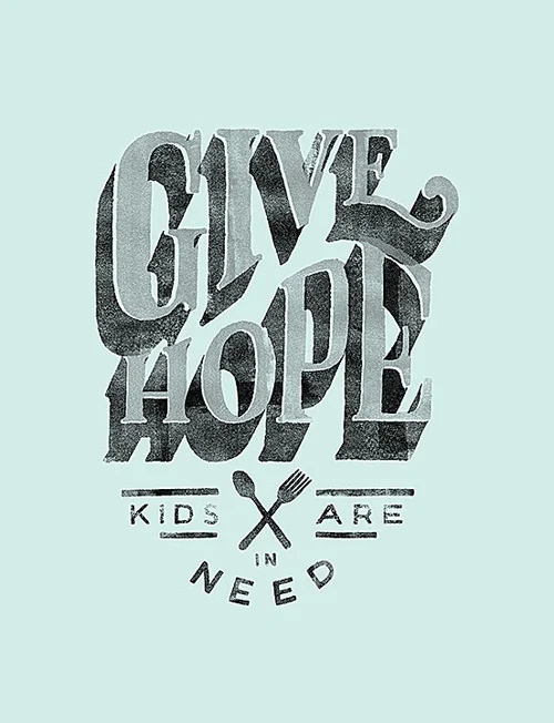 Give Hope Blue White Poster Charity