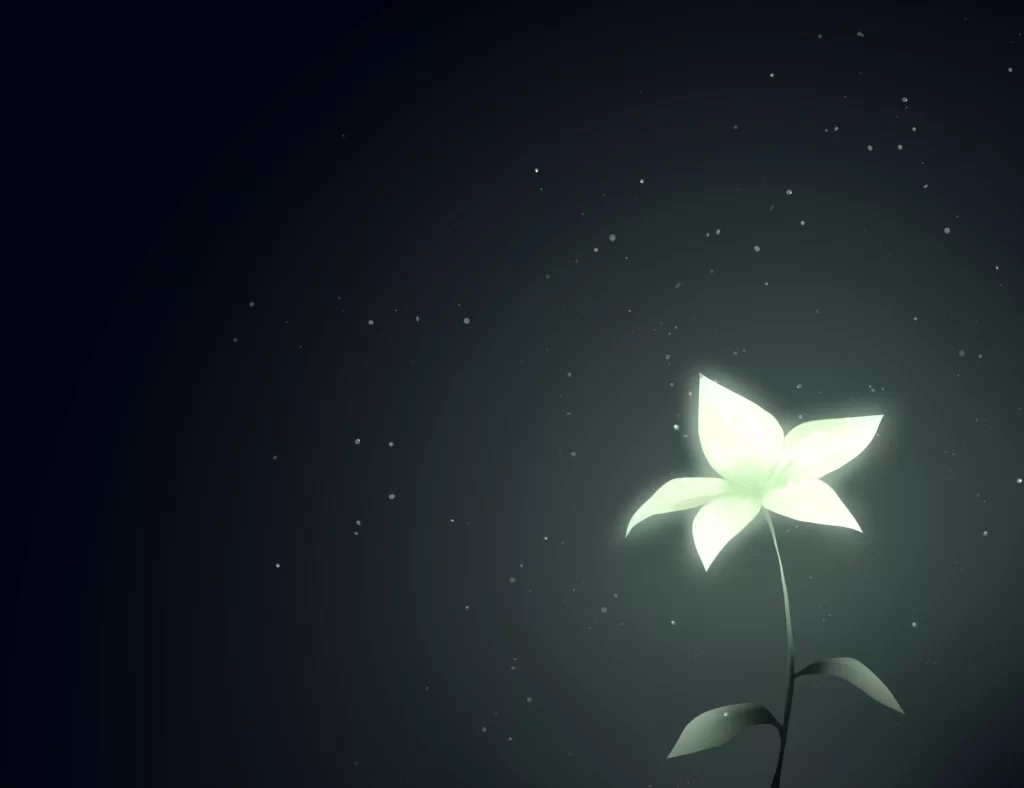 Glowing Flower Dark Fantasy Serenity