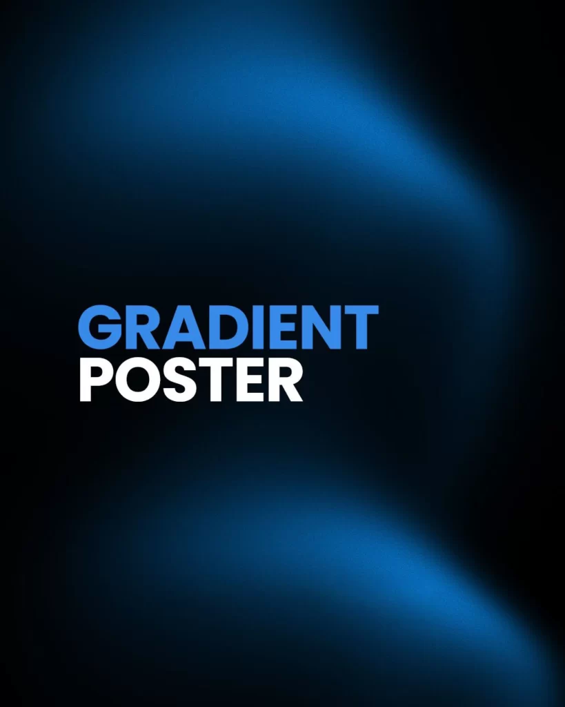Gradient Poster Text Blue Black