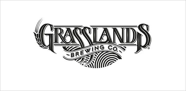 Grasslands Brewing Co Black White Logo