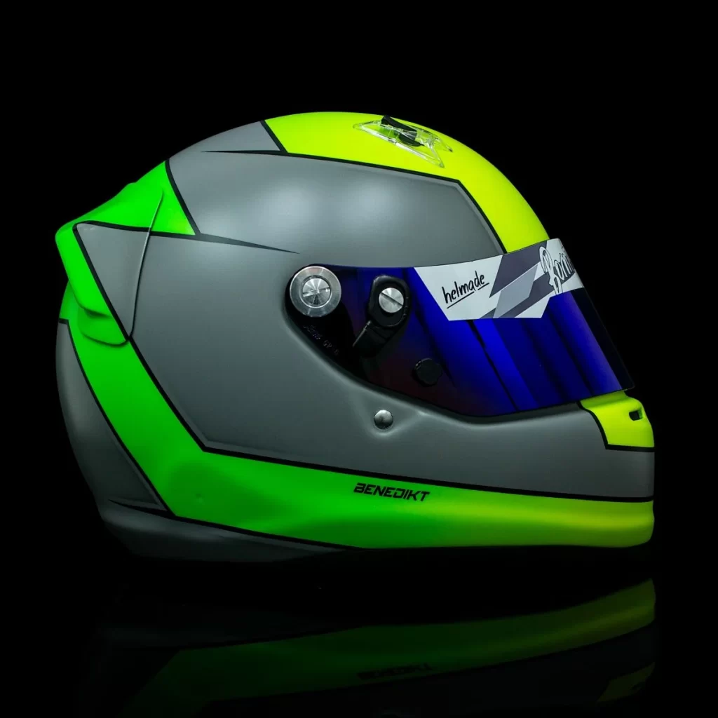 Gray Green Racing Benedikt Helmet Motorcycle
