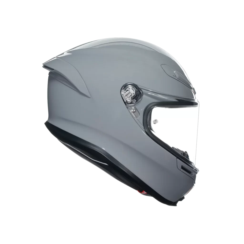 Gray Helmet Clear Visor