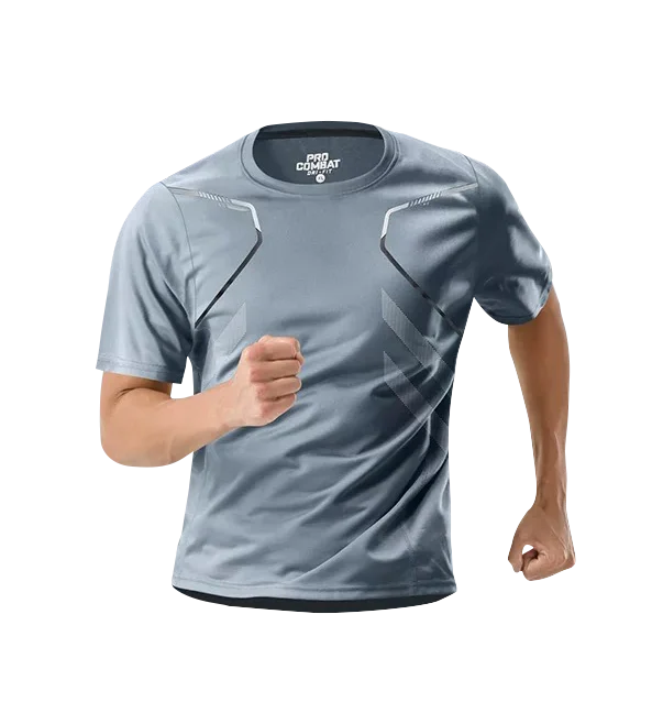 Gray Sports Shirt White Patterns