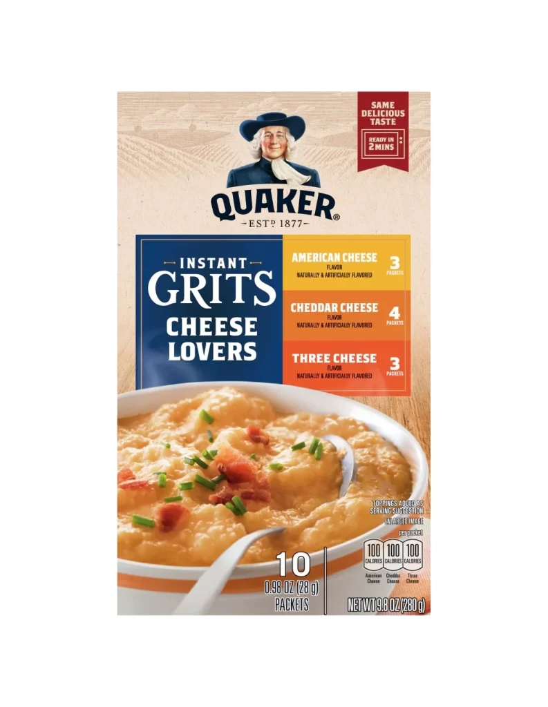 Grits Cheese Instant Packaging Yellow Blue