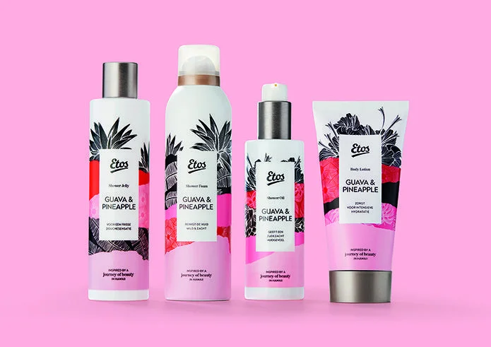 Guava Pineapple Body Lotion Tube White Pump Tropical