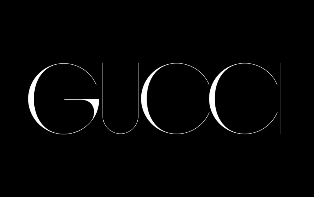 Gucci Logo White Black Brand