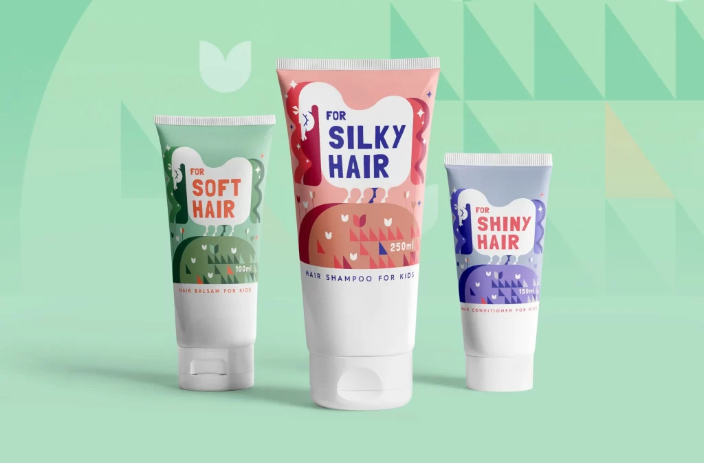Haircare Tube Colorful Illustration Kids