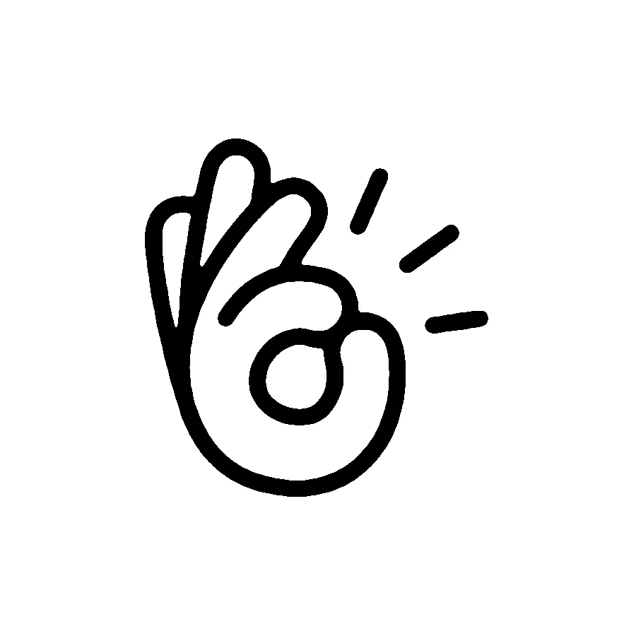 Hand Gesture Black White