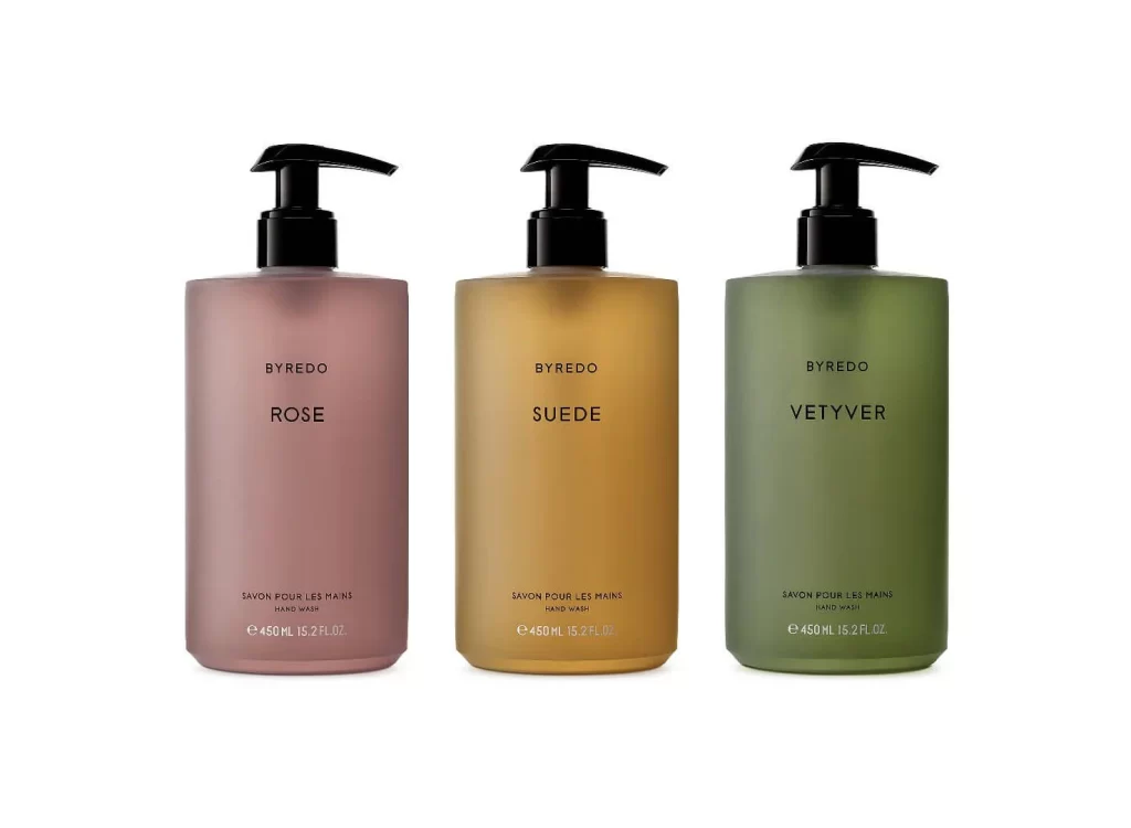 Hand Wash Bottle Frosted Glass Pink Gold Green Black Pump Dispenser