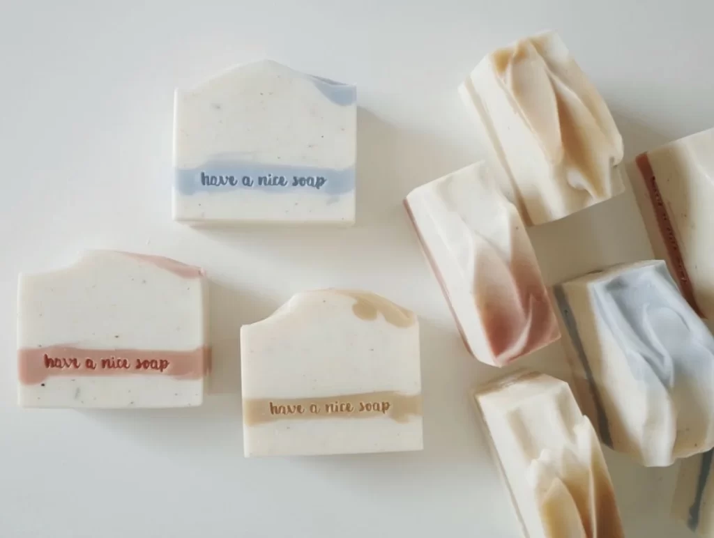 Handcrafted Soap Natural Ingredients Colorful Swirls
