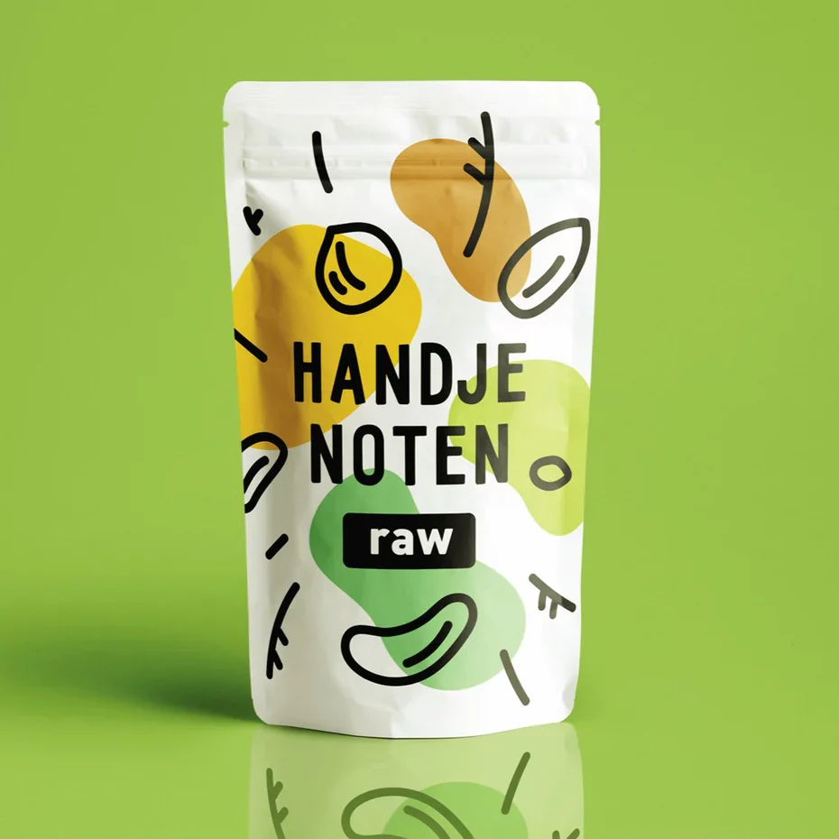 Handje Noten Raw Green Yellow