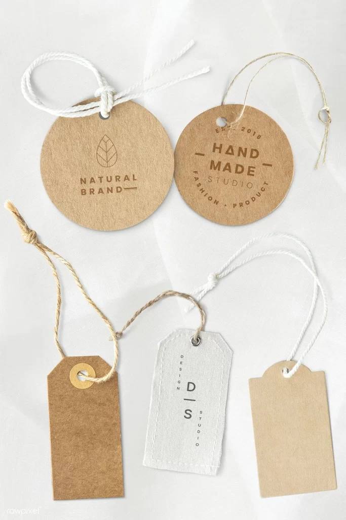 Handmade Fashion Product Tag Brown Natural Brand