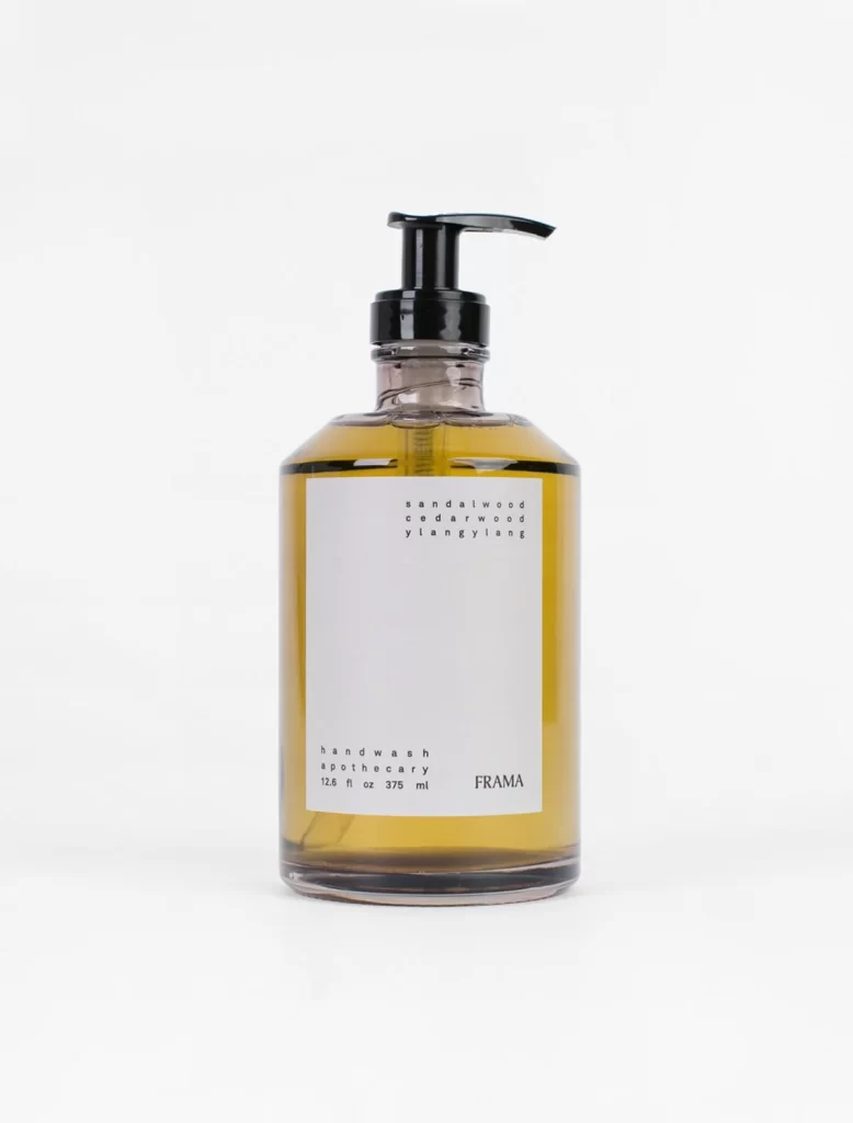 Handwash Apothecary Bottle Amber Glass Simple Design Skincare