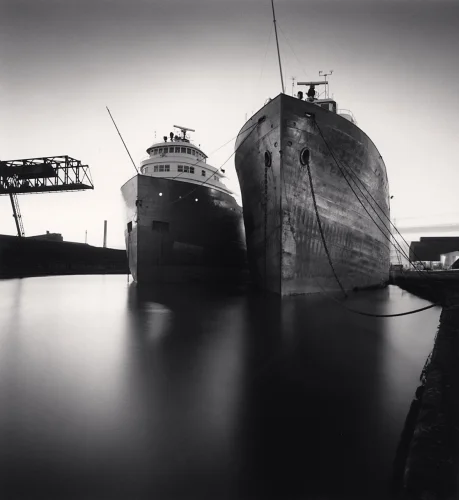 Harbor Ships Dramatic Textured High Contrast Moody