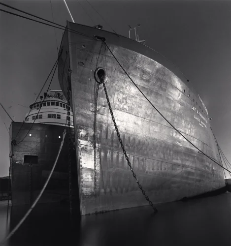 Harbor Ships High Contrast Textured Dramatic Atmospheric