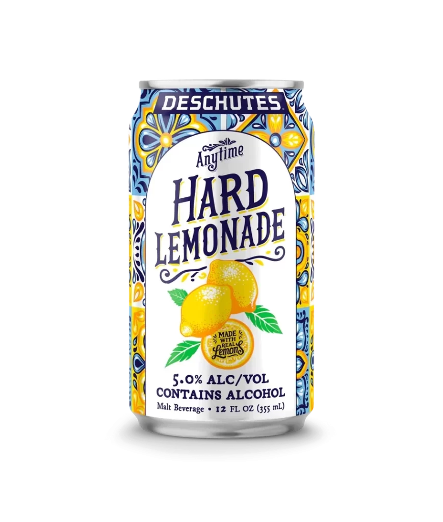 Hard Lemonade Yellow Blue Patterned Vintage