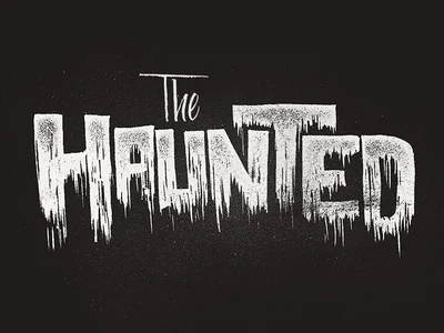 Haunted Black White Horror Typography