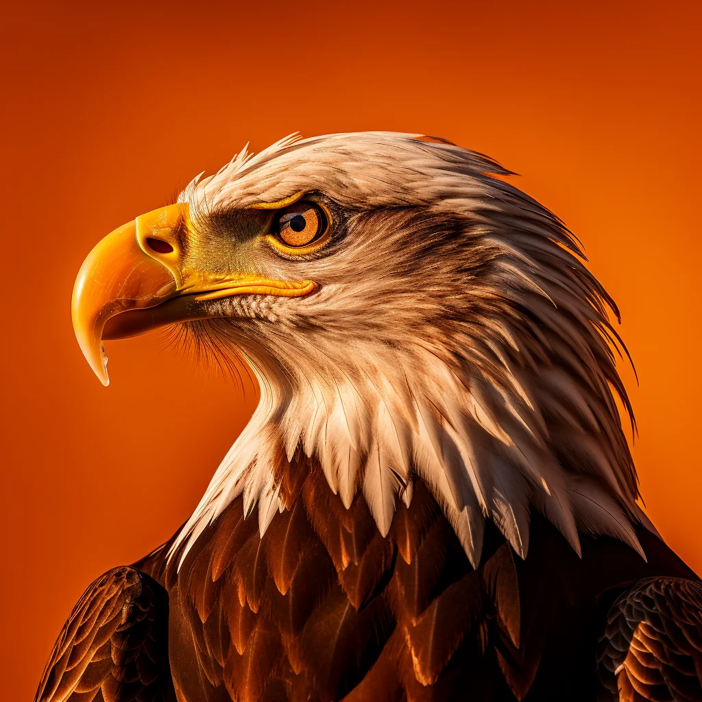 head yellow eagle silhouette photography bald