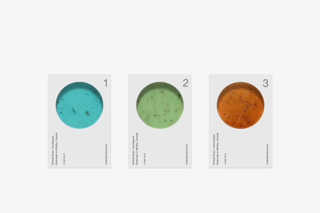 Herbal Soap Handmade Eucalyptus Turquoise Round