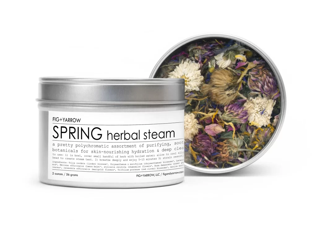 Herbal Steam Botanicals White Purple Natural