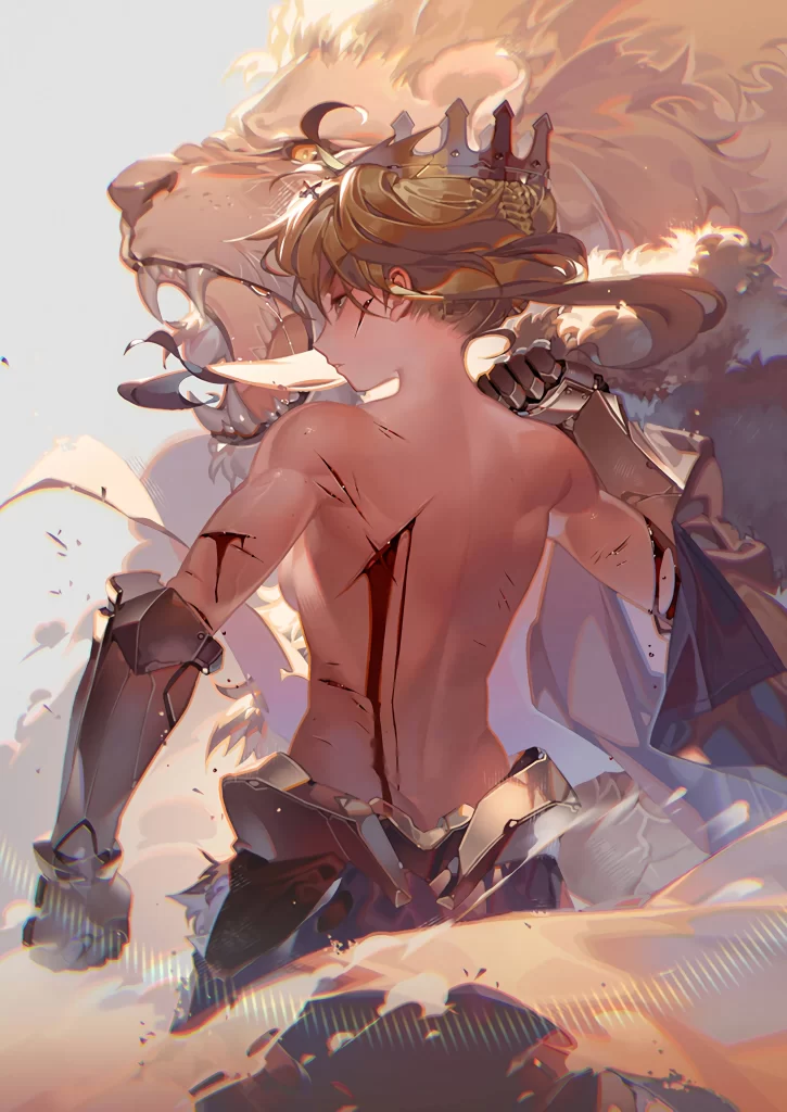 Heroic Lion King Golden Brown Battle