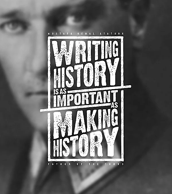 Historical Figure Black White Typography Quote